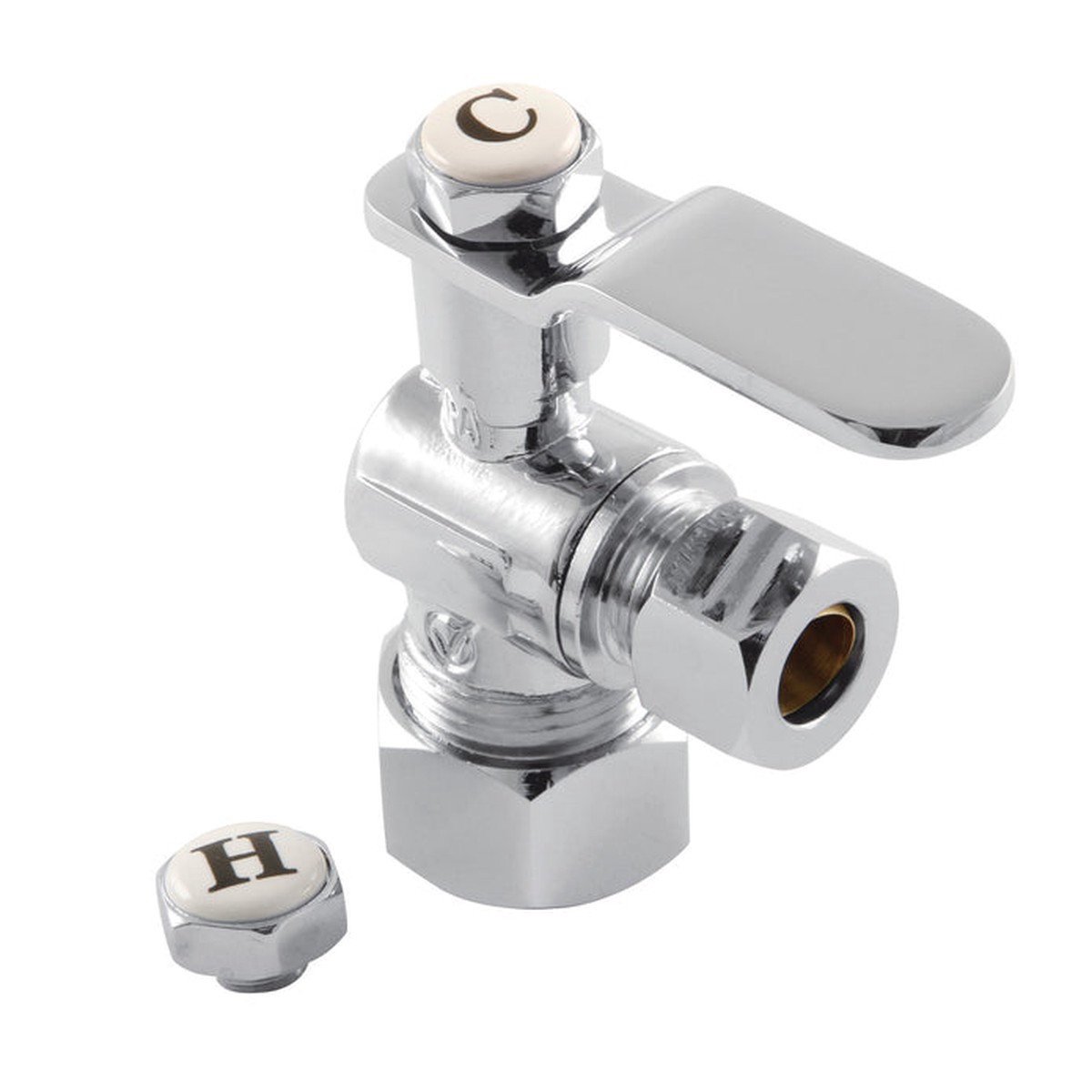 Whitaker Angle Stop Valve- 58 x 38 OD Comp