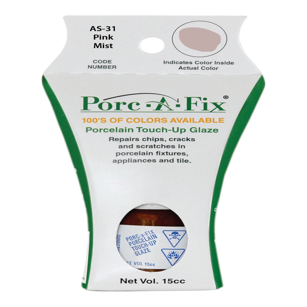 AS-31 Porc-A-Fix Touch Up Repair Glaze - American Standard Pink Mist