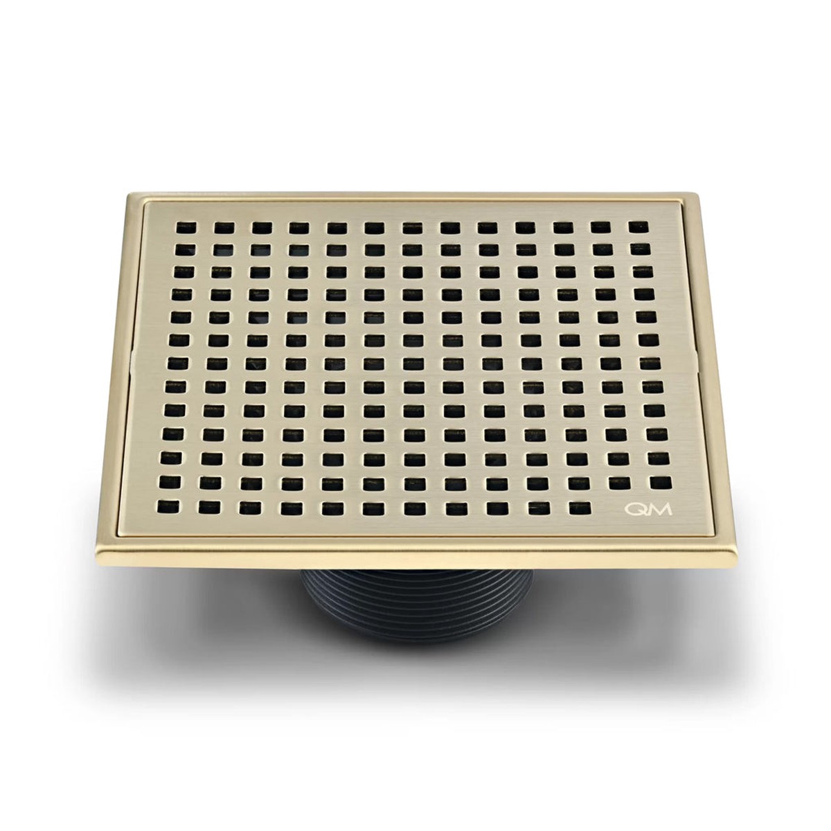 Lagos Mira Center Square Shower Drain - Floor Mount - 6 Stainless SteelGold