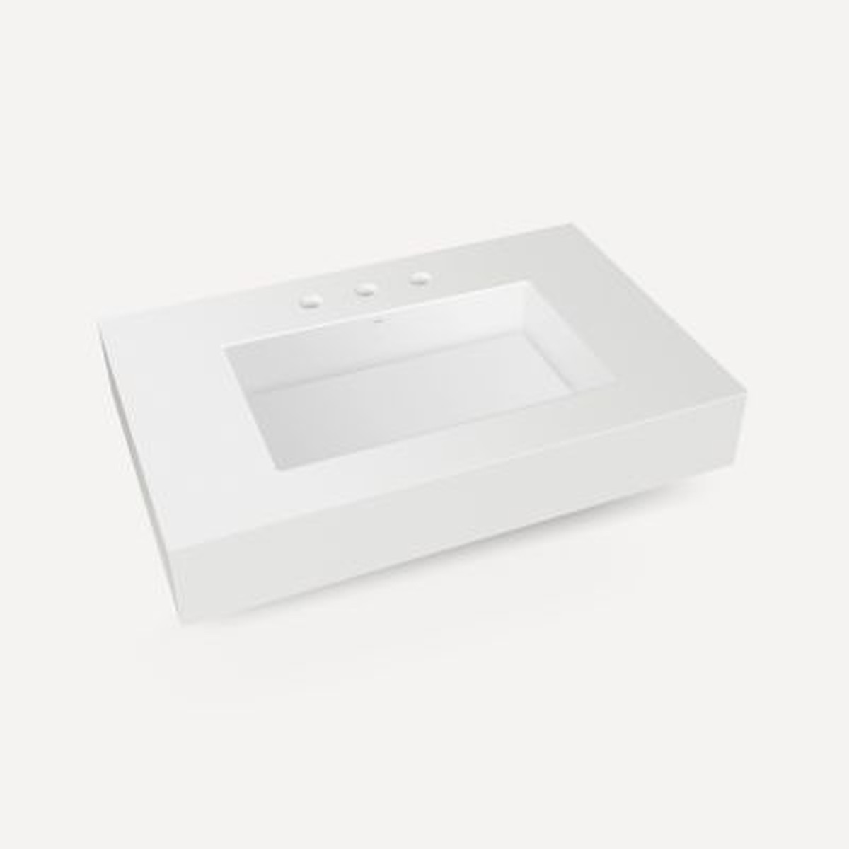 Robern TA36MCO102 Engineered Stone Top Integrated Basin Vanity Top 36 x 6 x 23 Center Integrated Sink Three Hole for Bodo and Skaarsgard