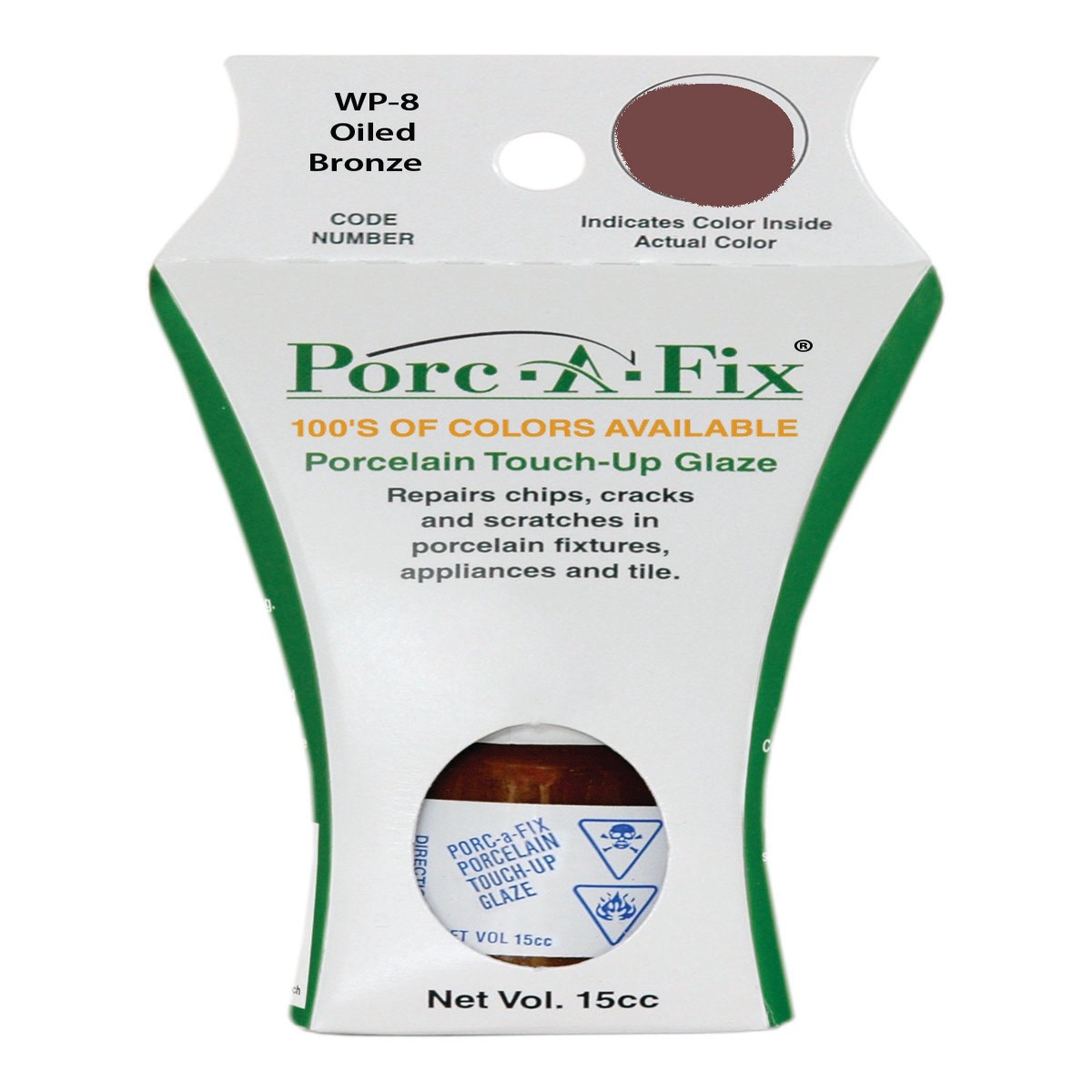WP-8 Porc-A-Fix Touch Up Repair Glaze - Whirlpool Oiled Bronze