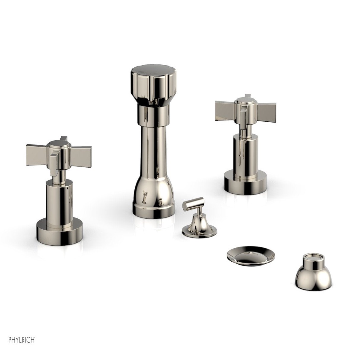 BASIC Four Hole Bidet Set - Blade Cross Handles D4137