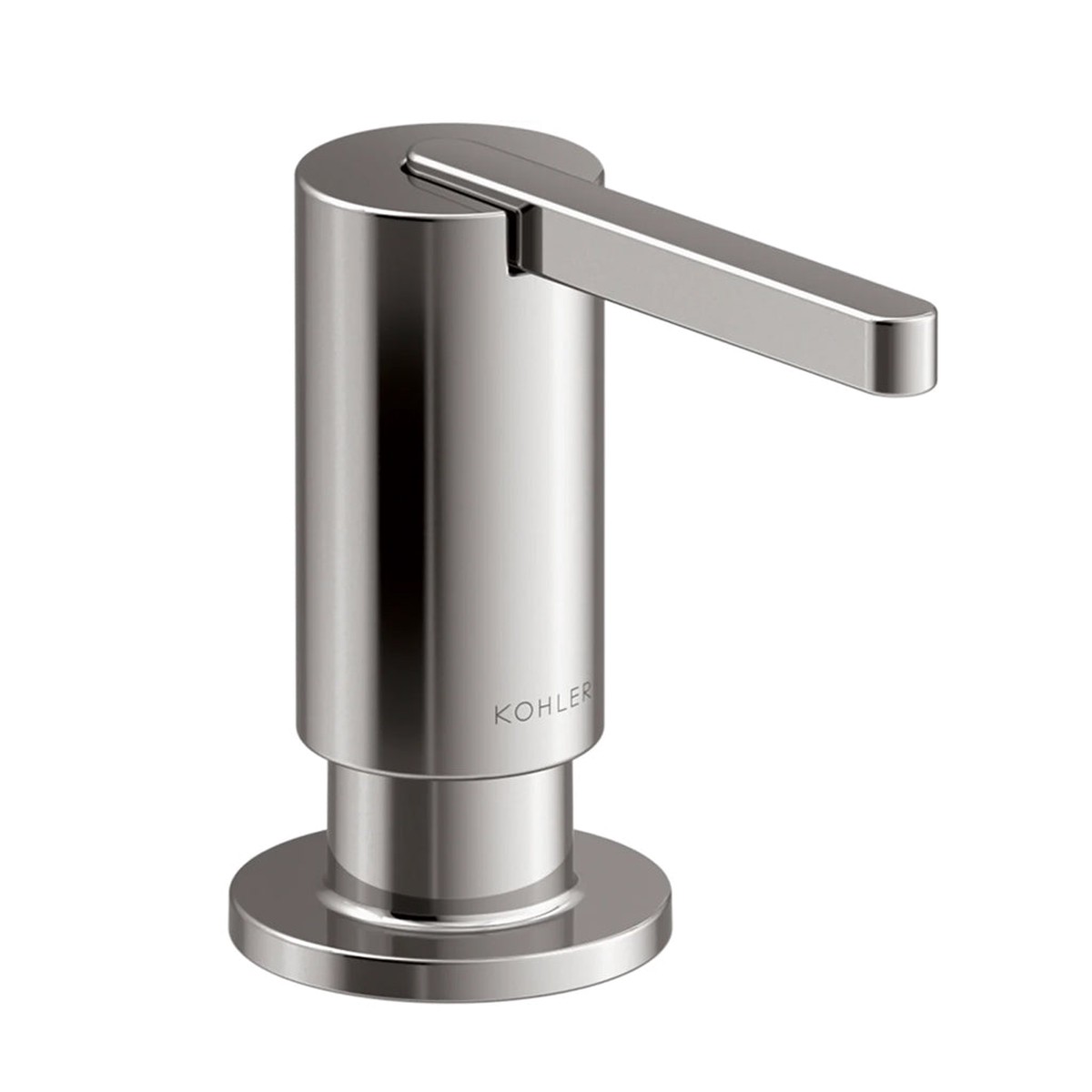 Components Round Soap Dispenser - Free Standing - 2 BrassTitanium
