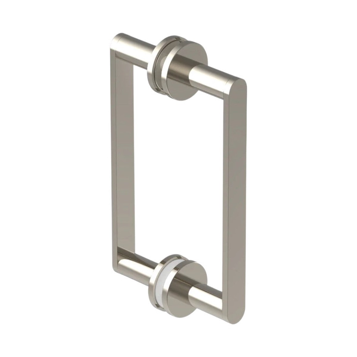 Contemporary Double Sided Shower Door Handle - Door Mount - 8 BrassPolished Nickel