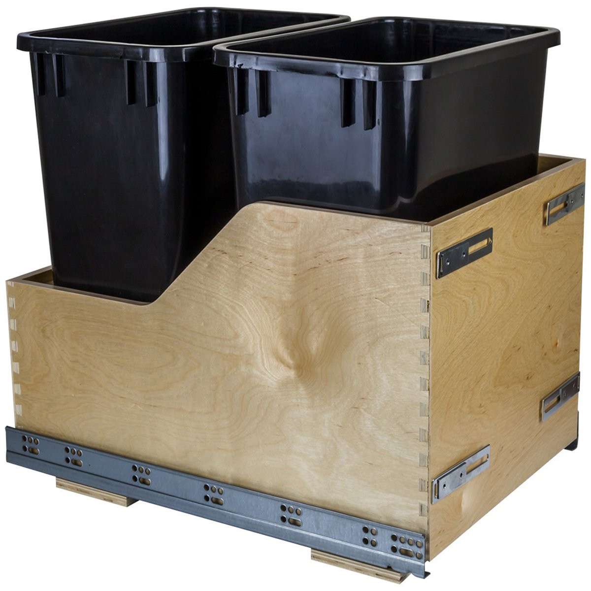 Hardware Resources Preassembled 35 Quart Double Pullout Waste Container System