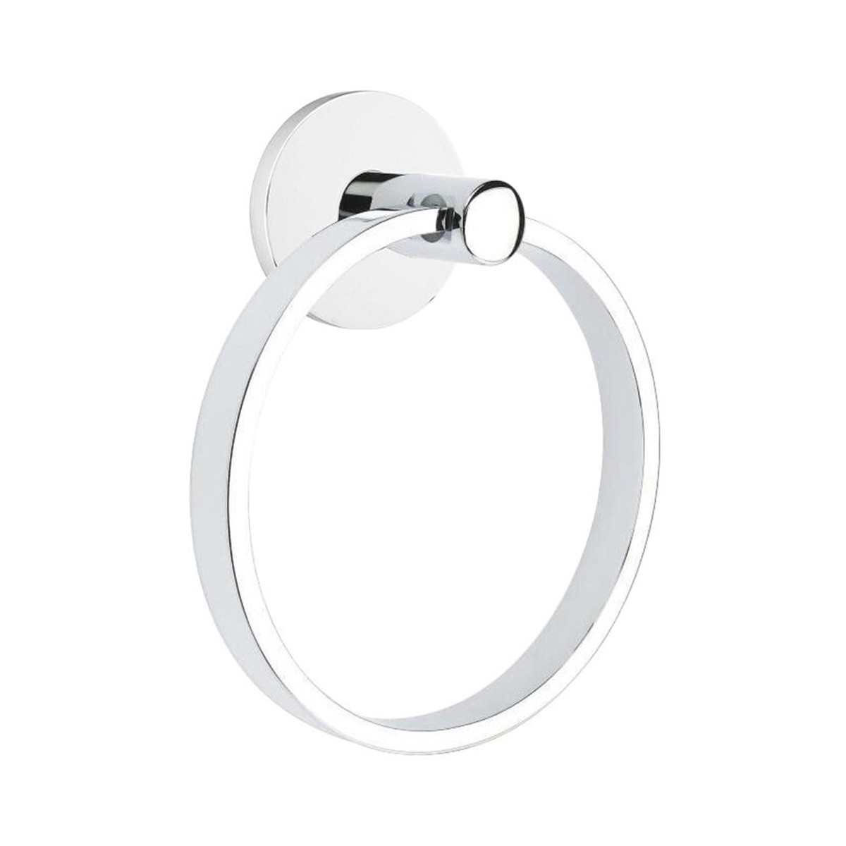 Modern Disk Towel Ring - Wall Mount - 7 BrassPolished Chrome