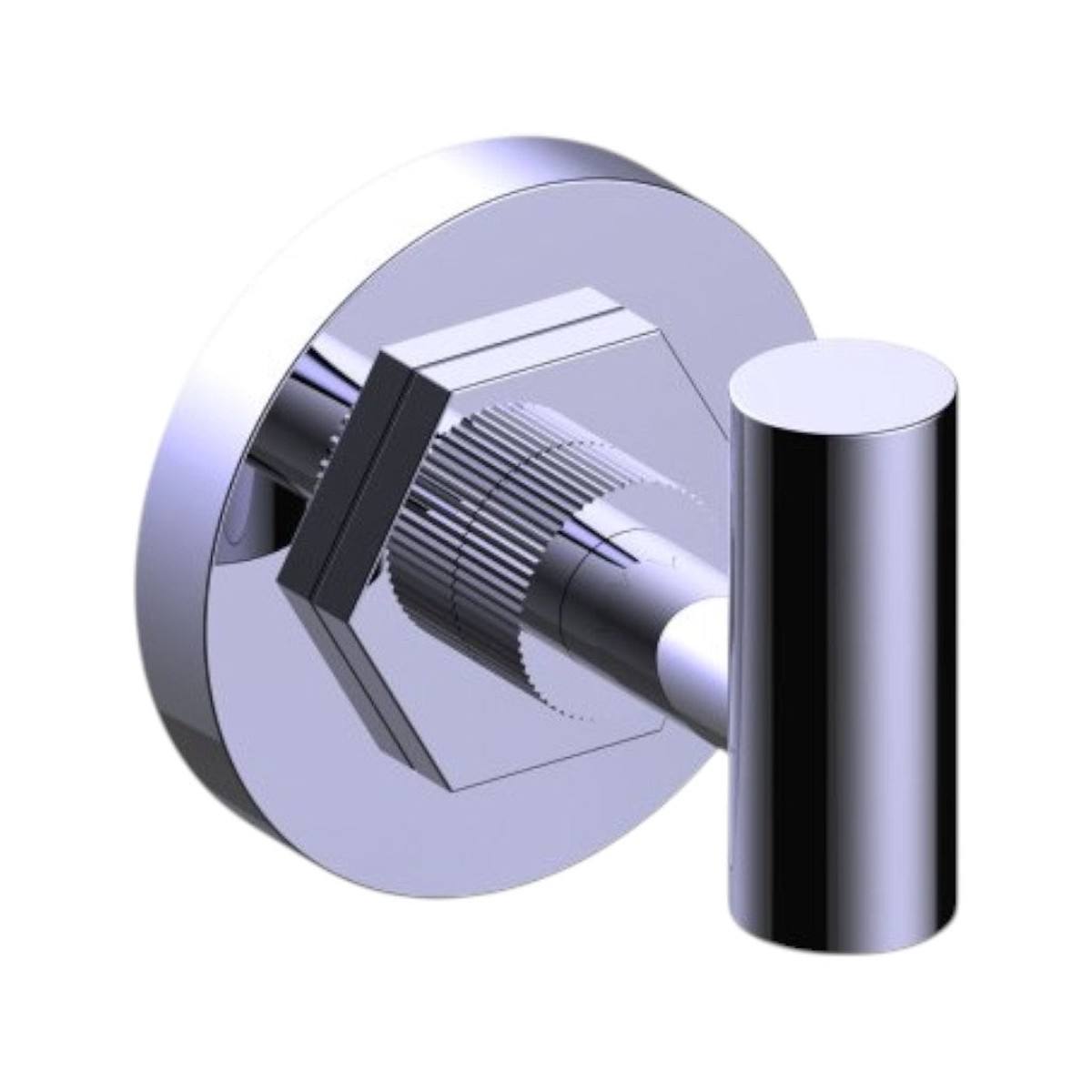 Windsor Single Hook - Wall Mount - 3 BrassPolished Chrome