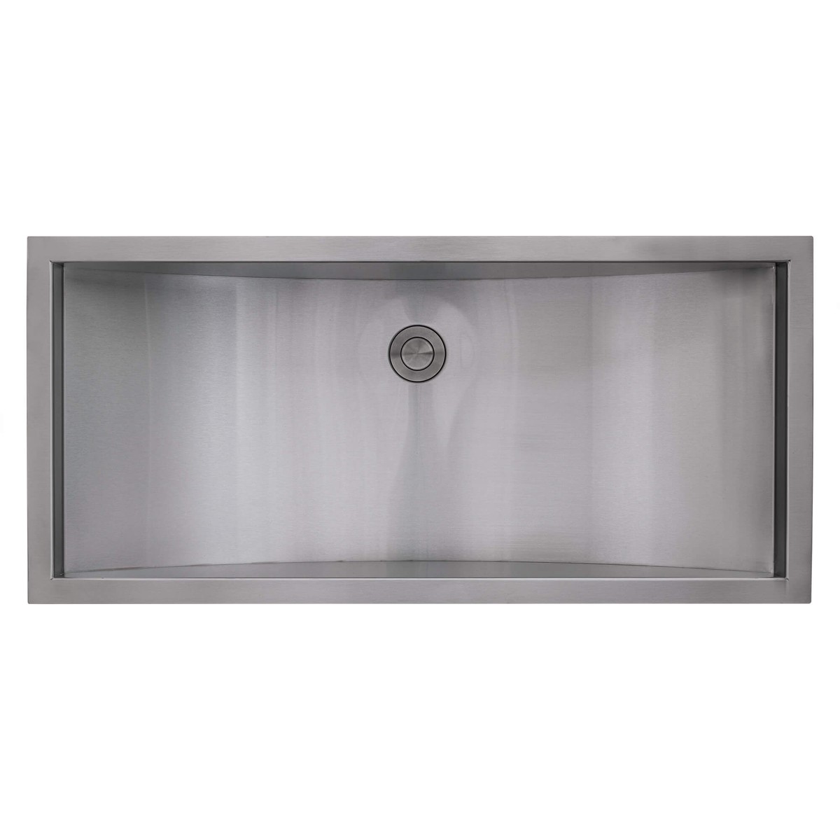 Ruvati 34 x 14 Brushed Stainless Steel Undermount Rectangular Bathroom Sink