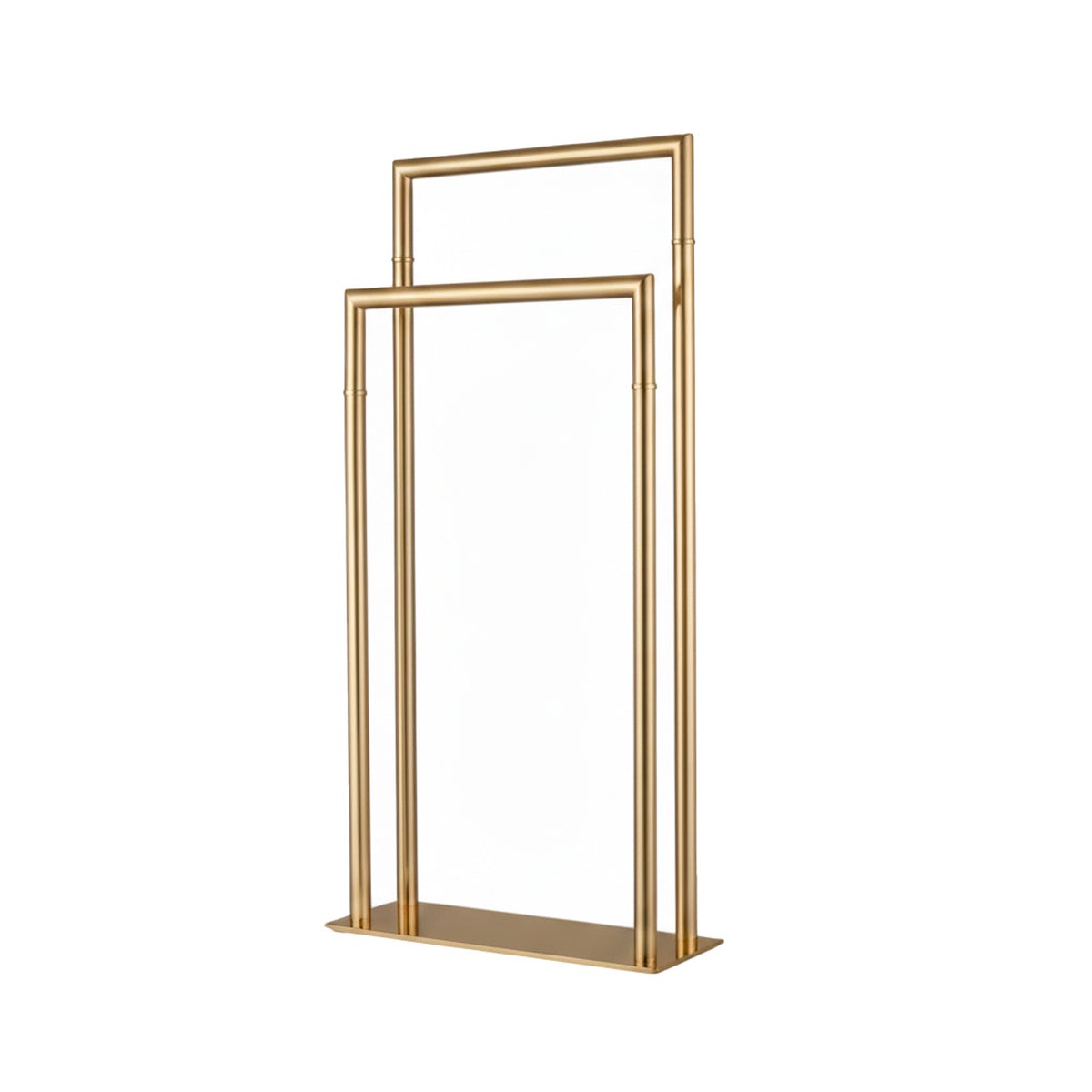 Zurich Double Towel Bar - Free Standing - 33 BrassSatin Brass