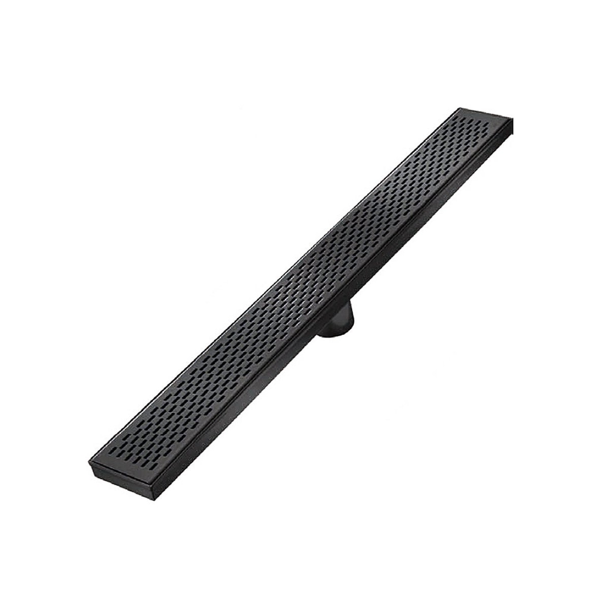 Delta Delmar Standard Plain Edge Linear Shower Drain - Floor Mount - 24 Stainless SteelBlack