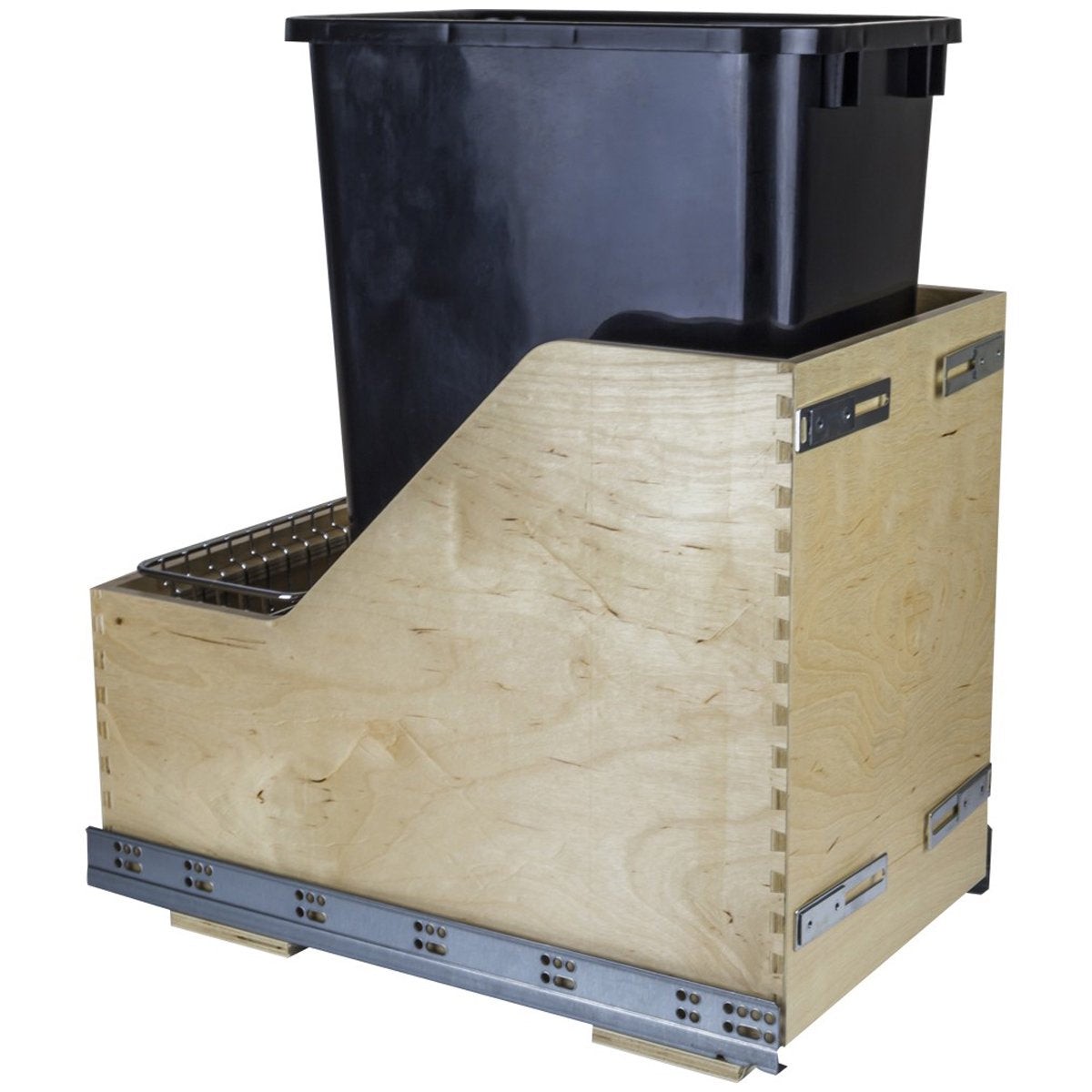 Hardware Resources Preassembled 50 Quart Single Pullout Waste Container System