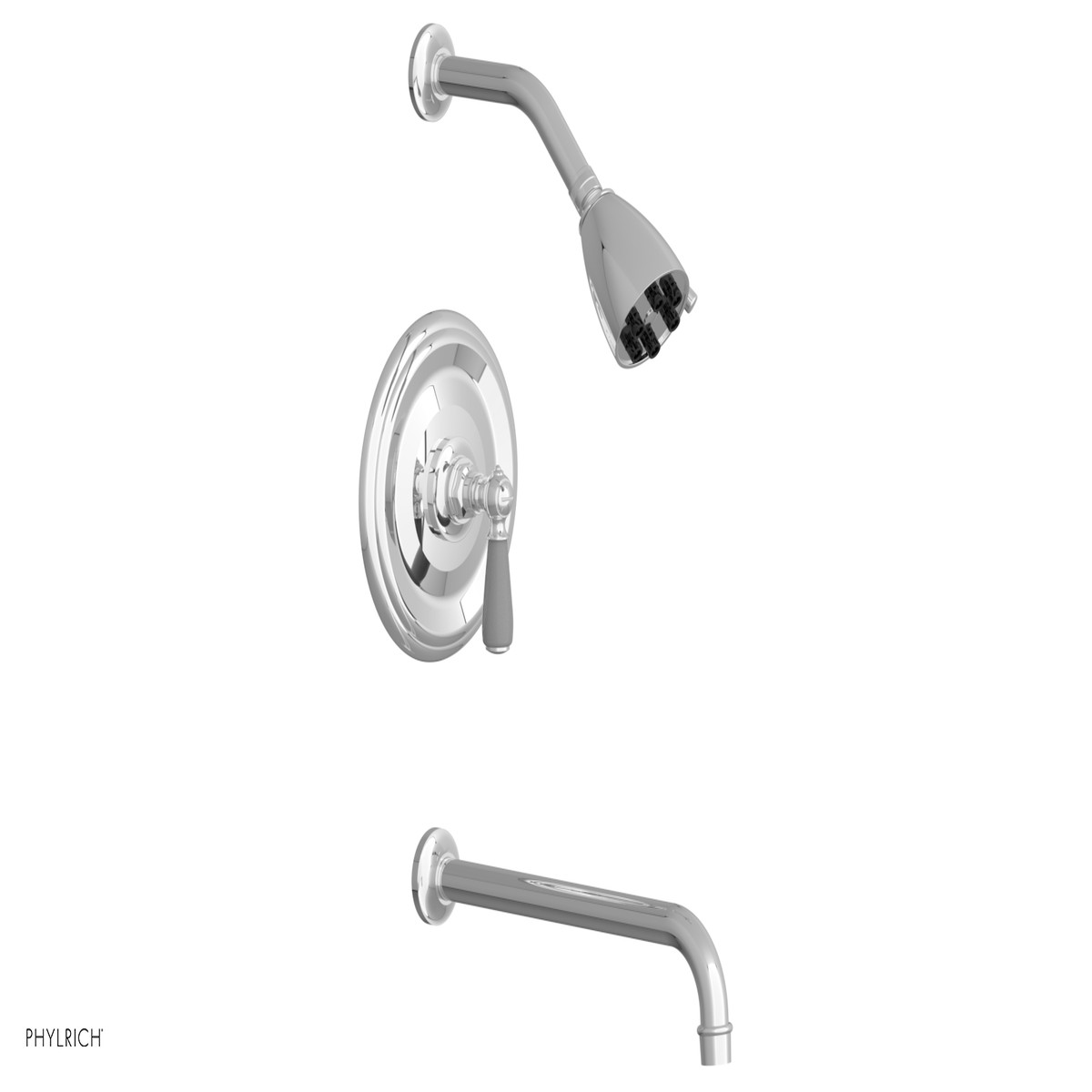JAMESTOWN - 12 Pressure Balance Tub Shower Set - Lever Handle with Grey Accents 165-27-12