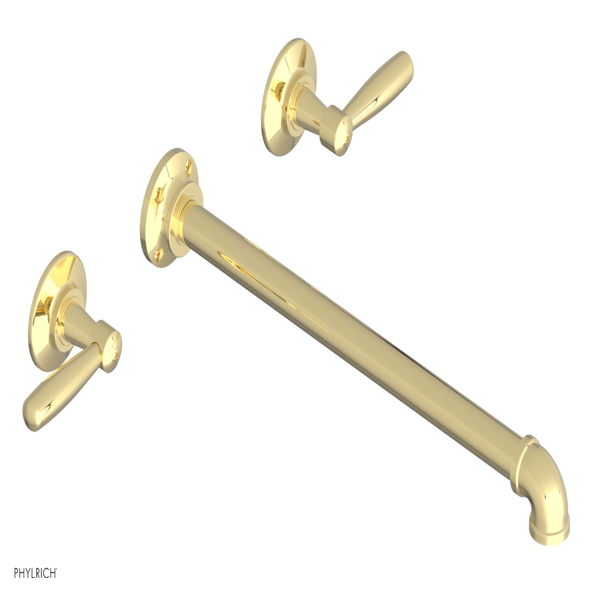 WORKS 2 Wall Lavatory Set 14 Spout - Lever Handles 221-12-14