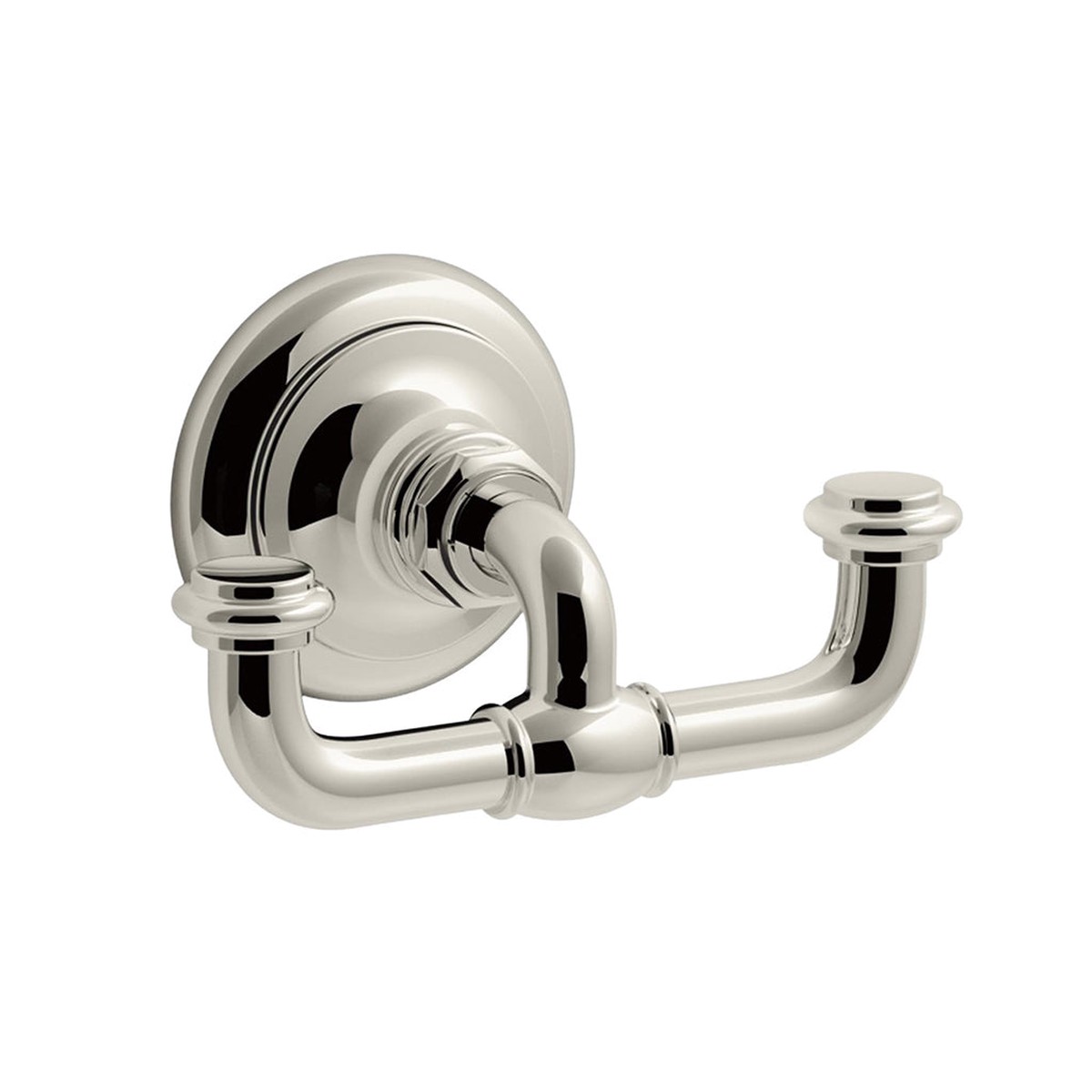 Artifacts Double Hook - Wall Mount - 4 BrassPolished Nickel
