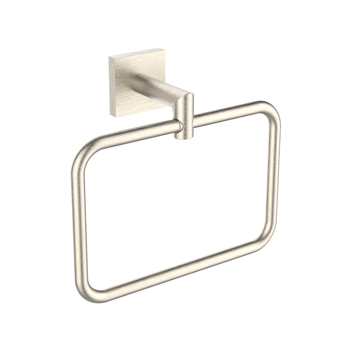 Atlanta Square Towel Ring - Wall Mount - 8 ZincBrushed Nickel
