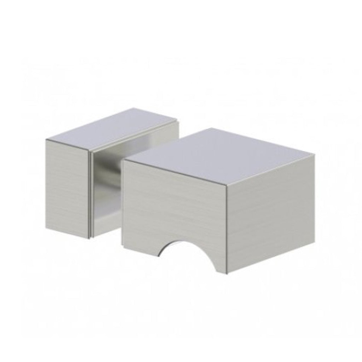 Berlin Single Knob Shower Door Handle - Door Mount - 2 BrassBrushed Nickel