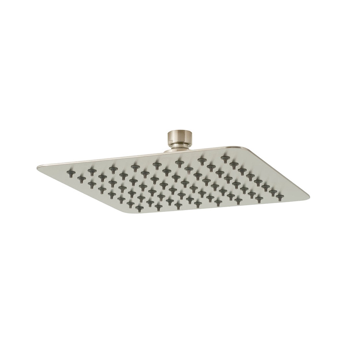 Cubic Sharp Nozzle Shower Head - Wall Or Ceiling Mount - 12 Stainless SteelBrushed Stainless Steel