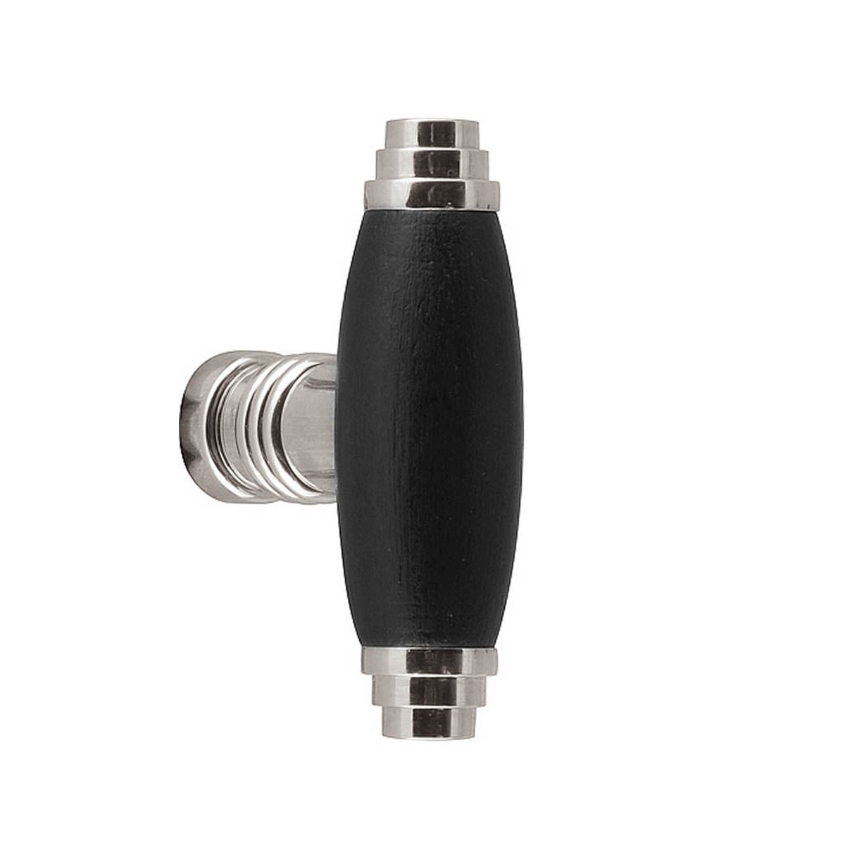 Timeless Cabinet Knob - Cabinet Mount - 3 BrassBright NickelEbony Wood