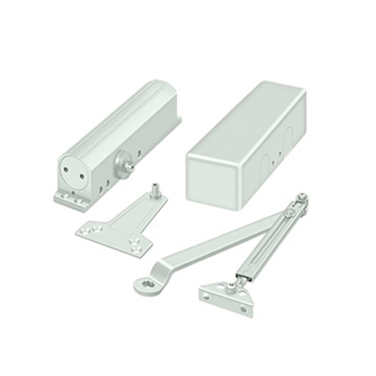 Universal Door Closer - Door Mount - 11 AluminumWhite
