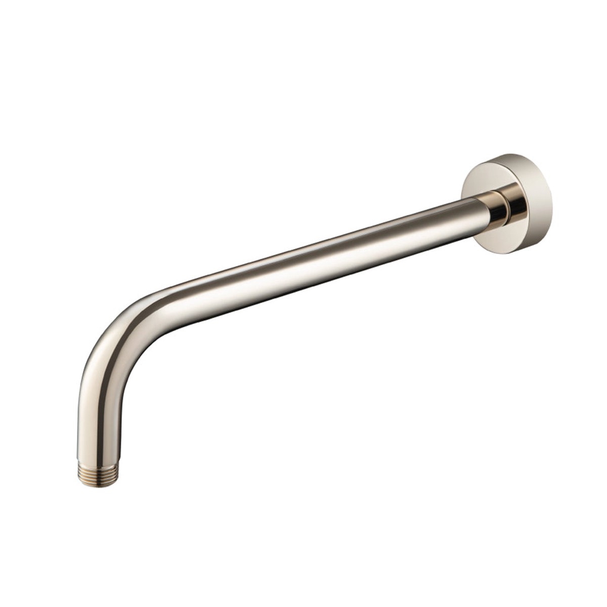 Universal Round Shower Arm - Wall Mount - 12 BrassPolished Nickel