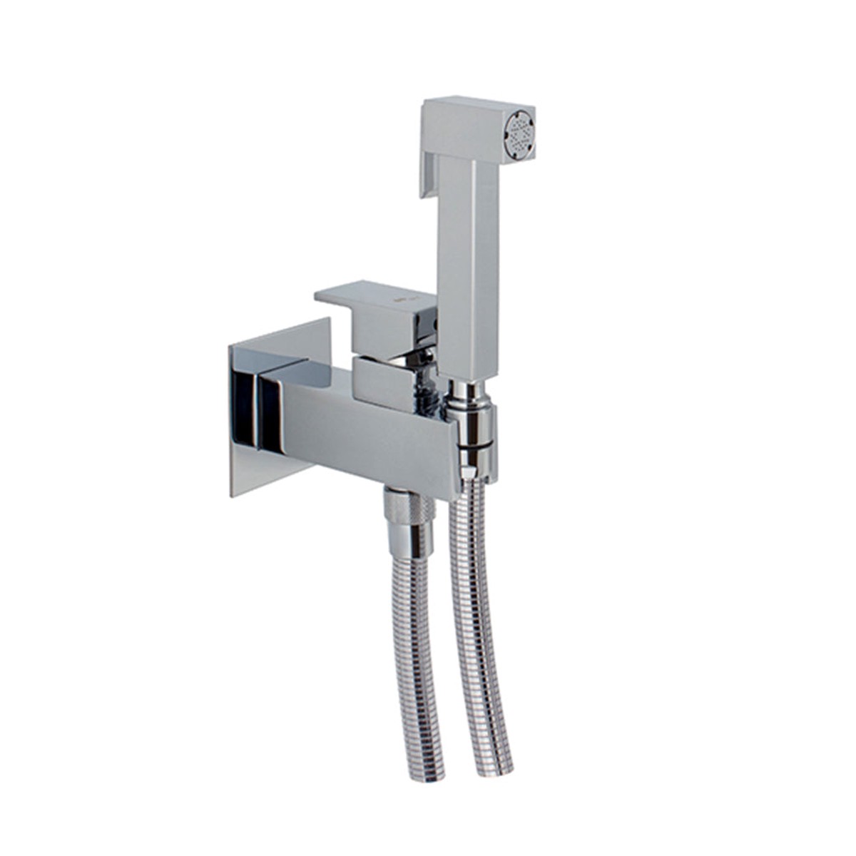 Cubic Bidet Shower - Wall Mount - 7 BrassPolished Chrome