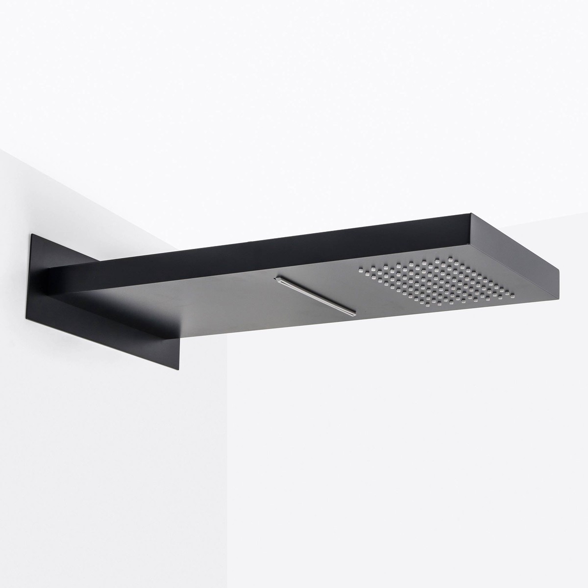 Devon Double Function Shower Head - Wall Mount - 9 Stainless SteelMatt Black