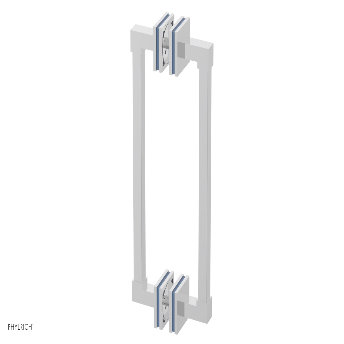 JOLIE - 12 Double Sided Shower Pull with Light Blue Accents 222S-93-12