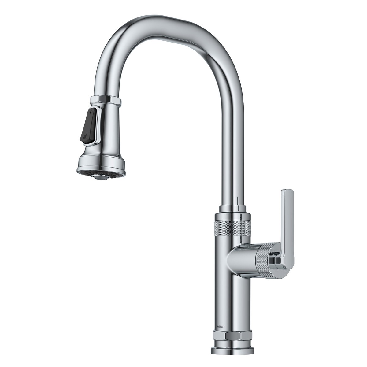 KRAUS Allyn Chrome Nut Bolt Diamond Cut Kitchen Faucet
