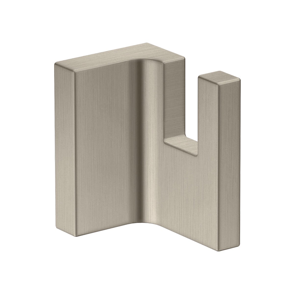 Universal Rectangular Single Hook - Wall Mount - 3 BrassBrushed Nickel