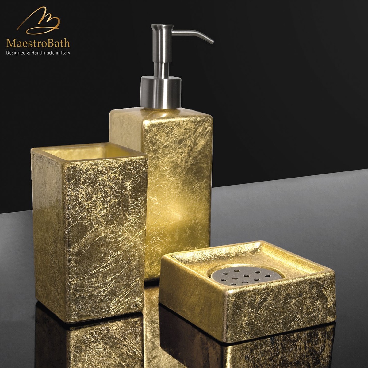 Calla Soap Dispenser Gold Leaf