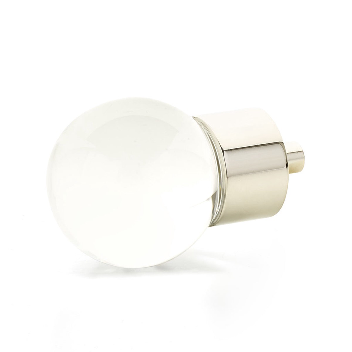 City Lights Globe Cabinet Knob - Cabinet Mount - 2 BrassGlassPolished Nickel