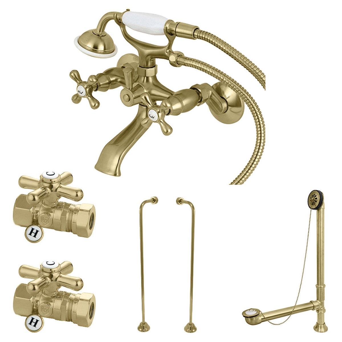 Kingston Brass Vintage Wall Mount 2256 Clawfoot Faucet Package