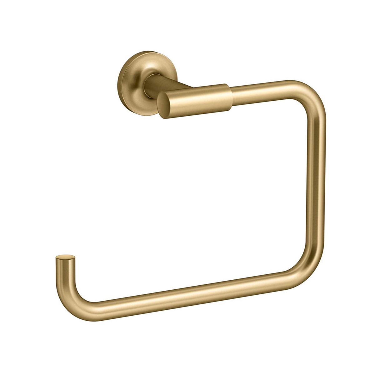 Purist Towel Ring - Wall Mount - 7 BrassBrushed Brass