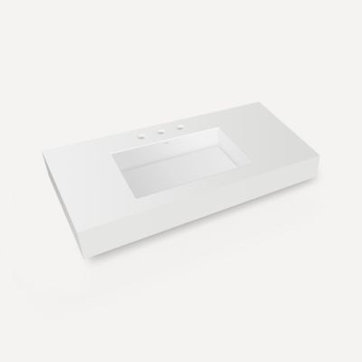 Robern TA48MCO102 Engineered Stone Top Integrated Basin Vanity Top 48 x 6 x 23 Center Integrated Sink Three Hole for Skaarsgard
