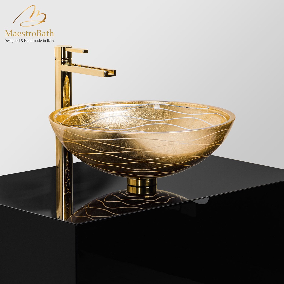 VetroFreddo Wave Vessel Sink