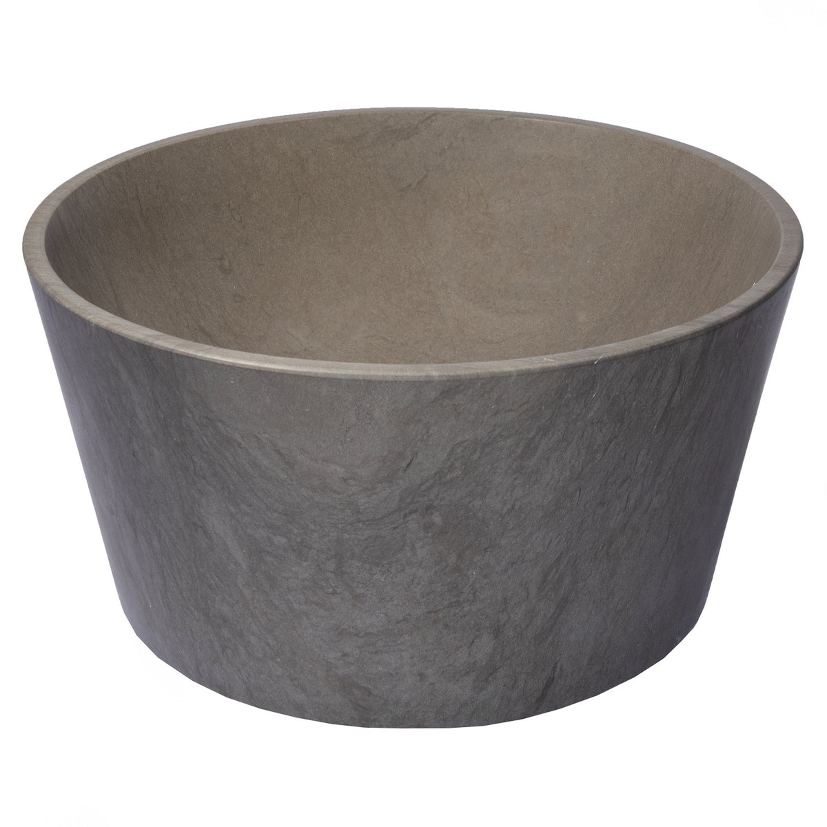 16-in Round Sloped Vessel Sink in Molly Grey Marble