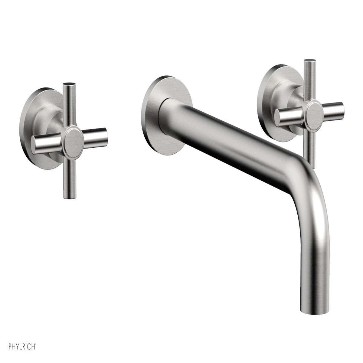 Basic Wall Tub Set 12 Spout - Tubular Cross Handles D1134-12