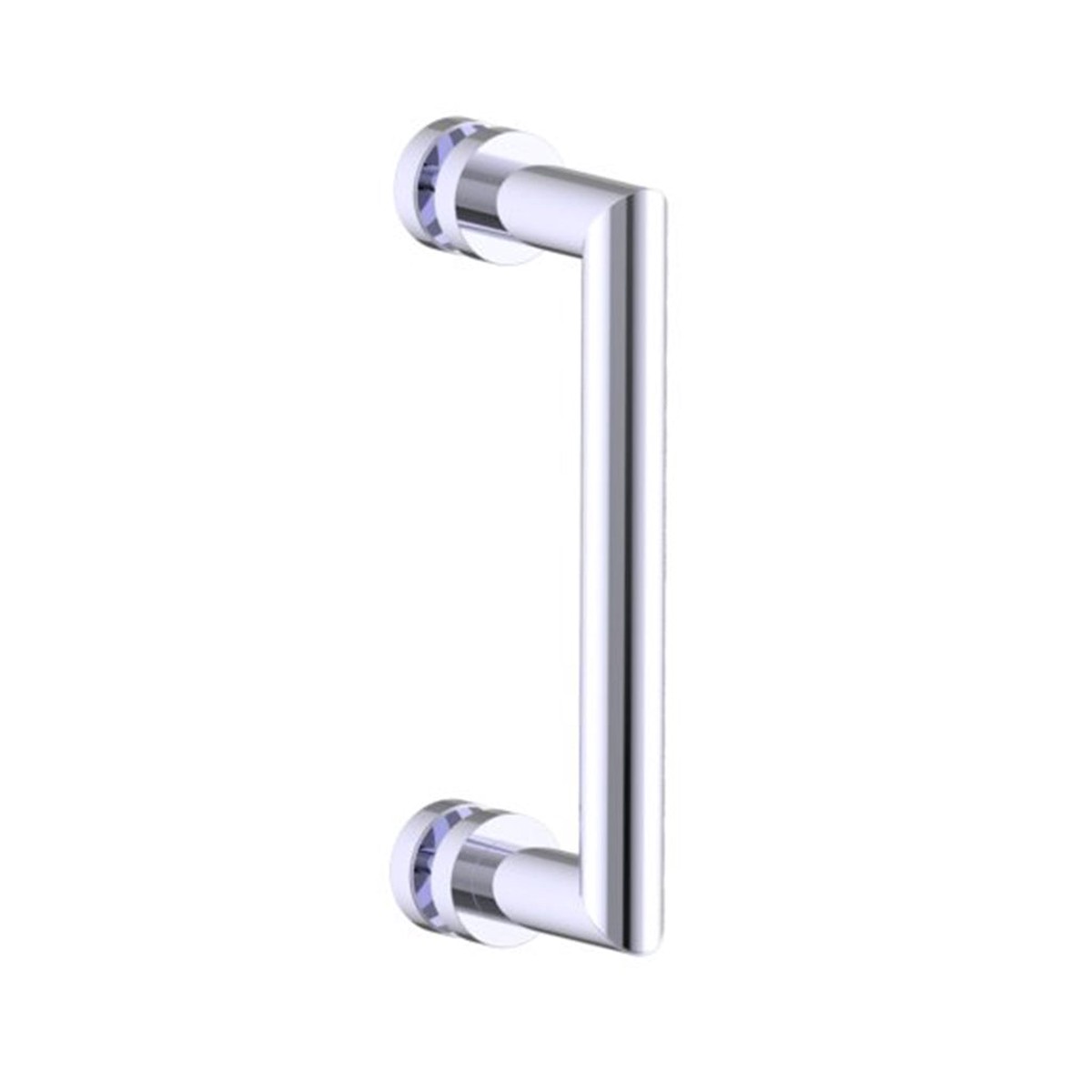 Oslo Single Shower Door Handle - Door Mount - 8 BrassPolished Chrome