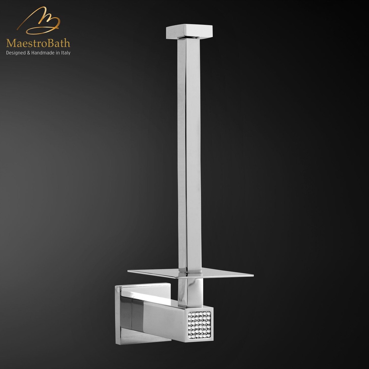 Skip Diamond Vertical Toilet Paper Holder Polished Chrome