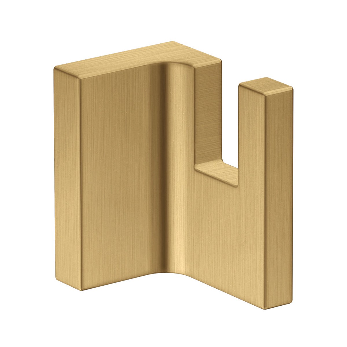 Universal Rectangular Single Hook - Wall Mount - 3 BrassBrushed Gold