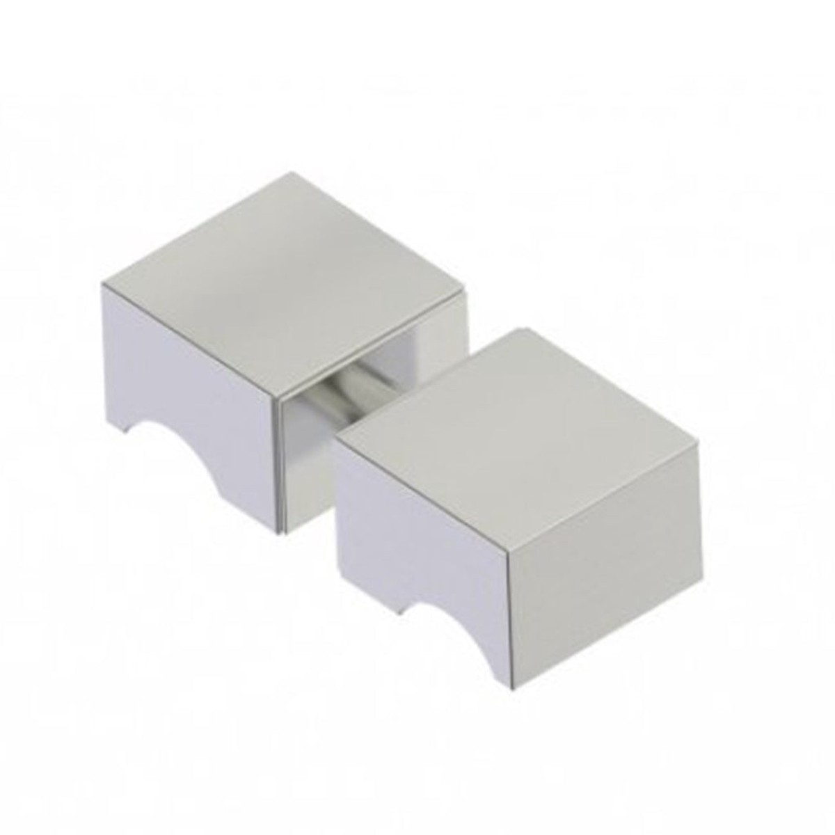 Berlin Double Knob Shower Door Handle - Door Mount - 2 BrassBrushed Nickel