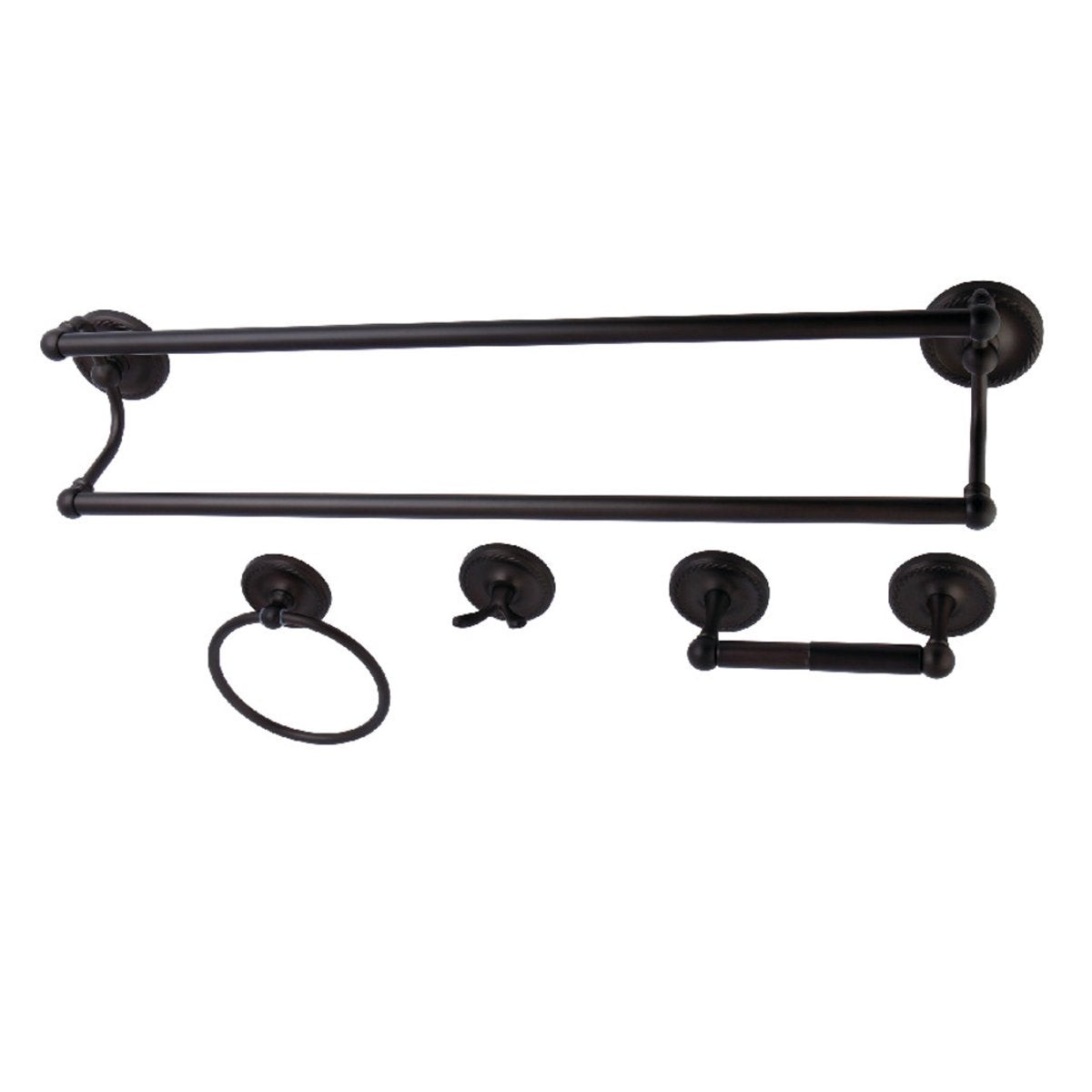 Kingston Brass 4-Piece Bathroom Accessories Set in Oil Rubbed Bronze