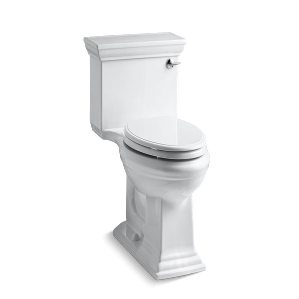 KOHLER K-3813-RA Memoirs Stately ComForteeight One-piece compact elongated 128 gpf chair height toilet with right-hand trip lever and Quiet-Close seat