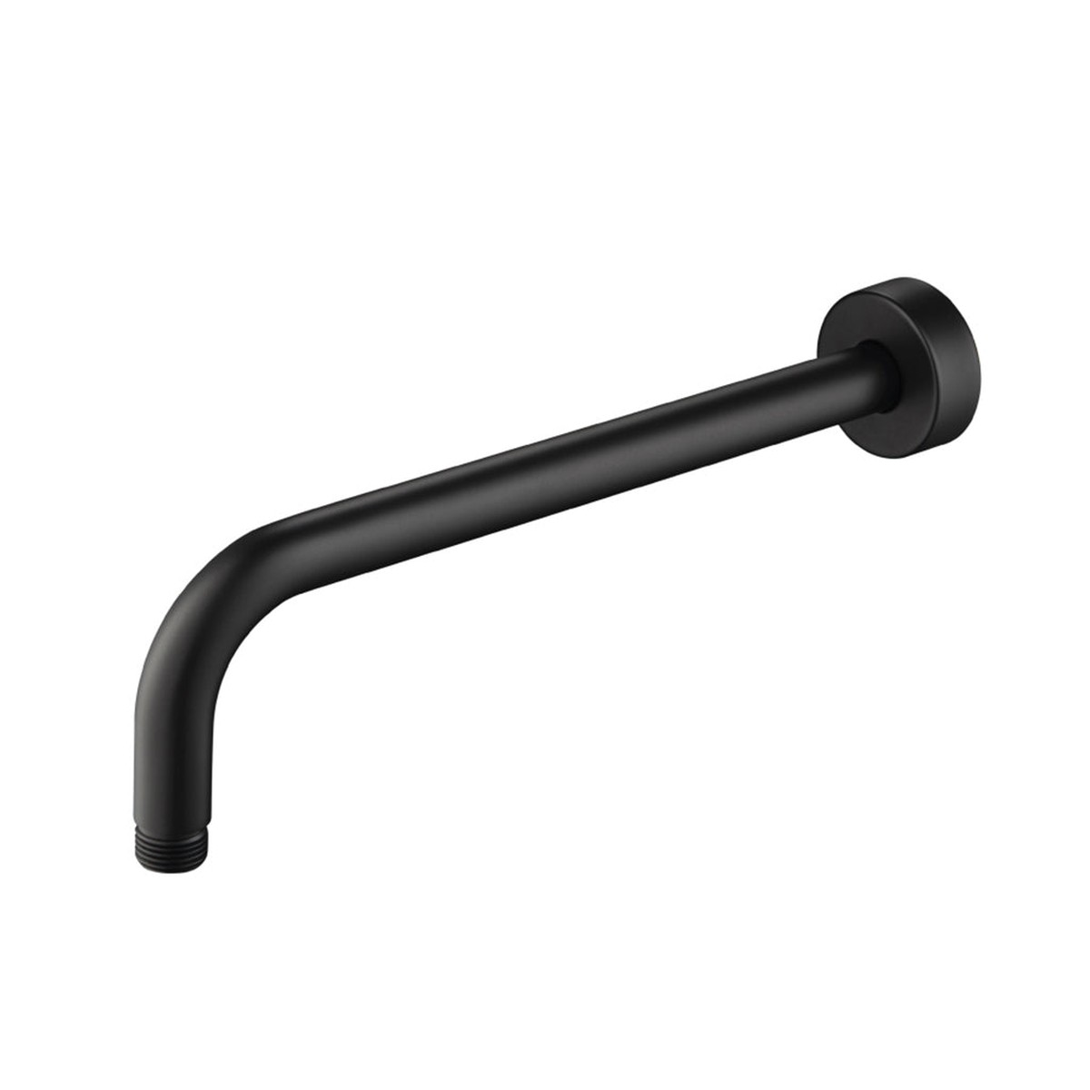 Universal Round Shower Arm - Wall Mount - 12 BrassMatt Black