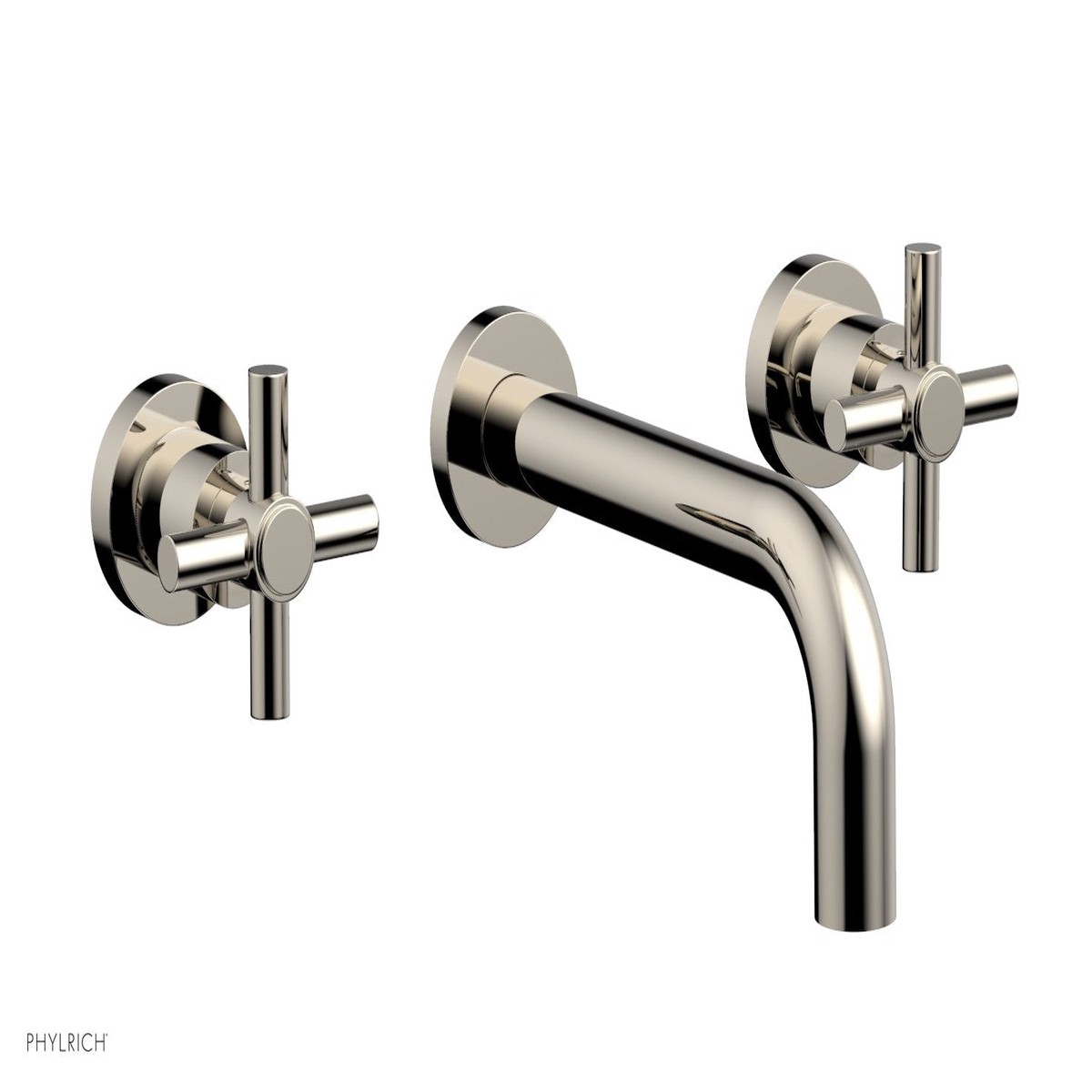 Basic Wall Tub Set Tubular Cross Handles D1134