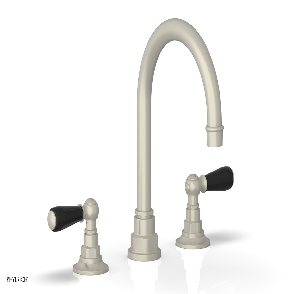 JAMESTOWN Widespread Faucet - High Spout - Lever Handle with Black Accents 165-04