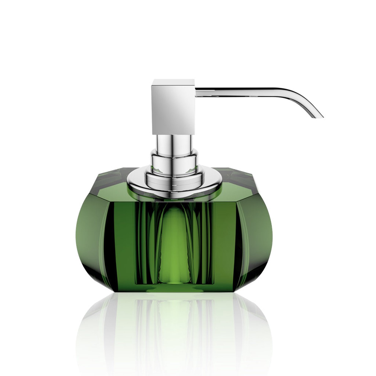 Kristall Soap Dispenser - Free Standing - 5 BrassGlassGreenPolished Chrome