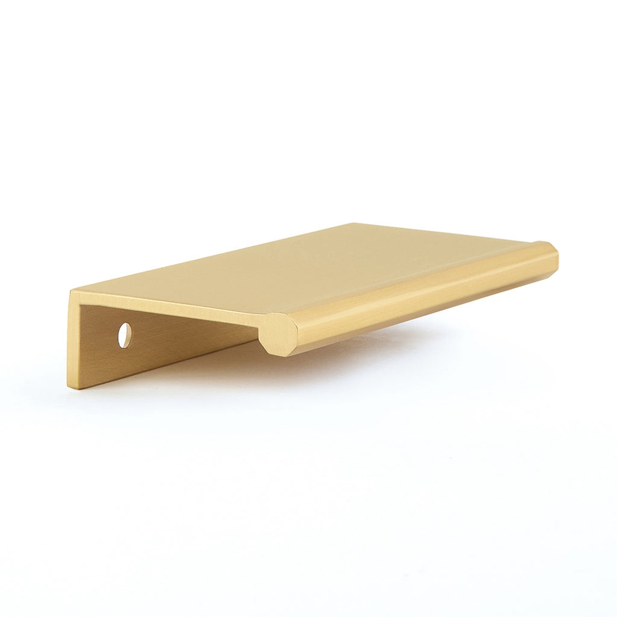 Baker Edge Cabinet Pull Handle - Cabinet Mount - 3 BrassSatin Brass