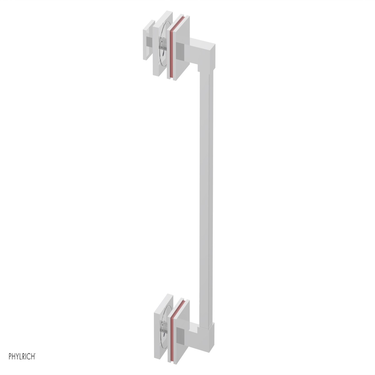 JOLIE - 12 Single Sided Shower Pull with Pink Accents 222S-92-12