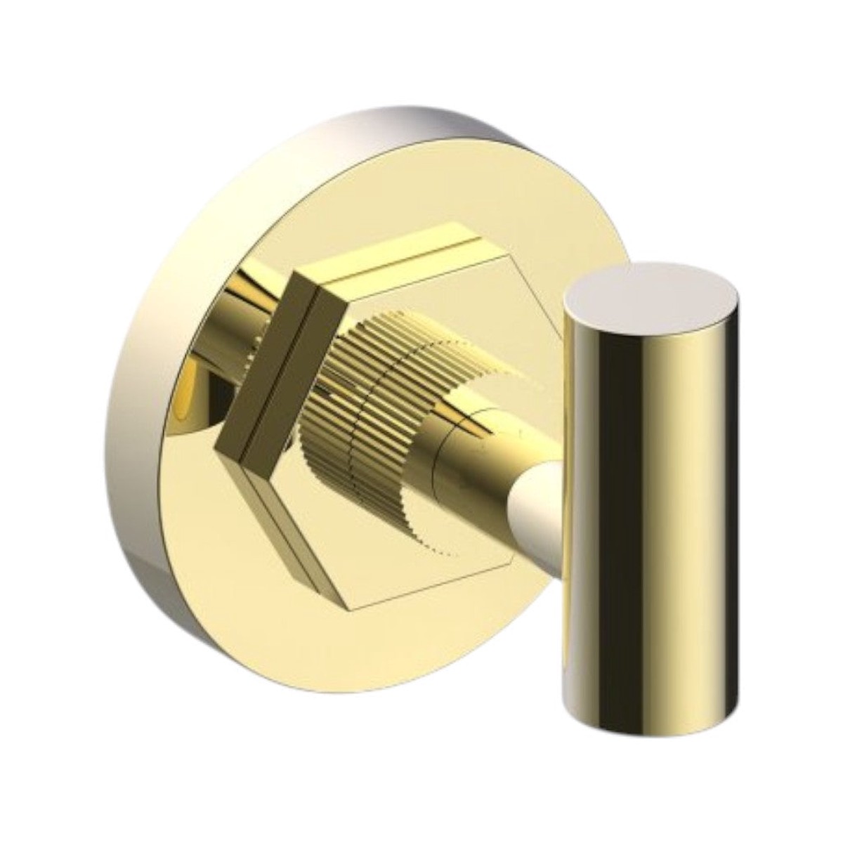 Windsor Single Hook - Wall Mount - 3 BrassUnlacquered Brass